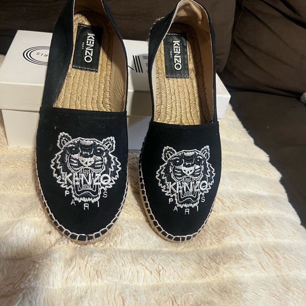 Kenzo Black and White Espadrilles for Women